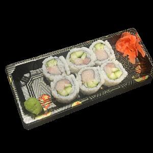 Spicy Salmon Rolls with Cucumber